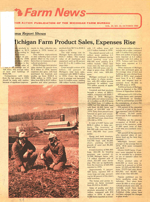 Farm news. (1980 October)