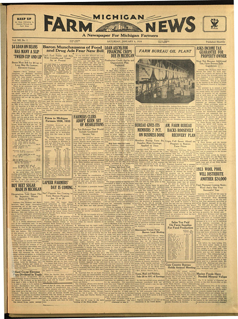 Michigan farm news. (1934 January 6)