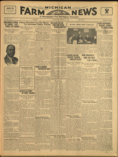 Michigan farm news. (1934 March 3)