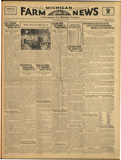 Michigan farm news. (1934 July 7)