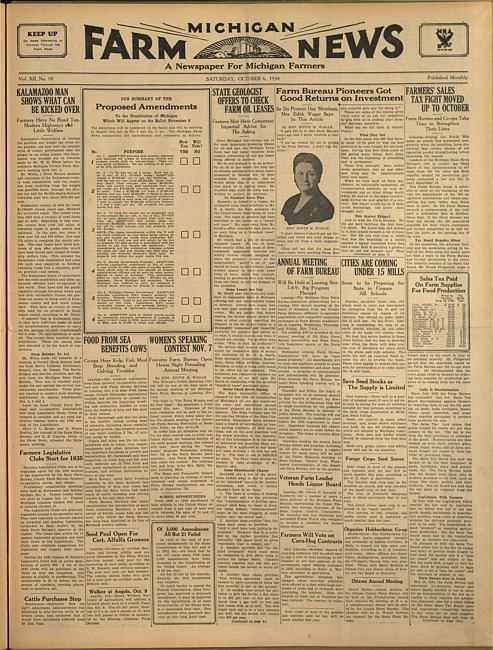 Michigan farm news. (1934 October 6)