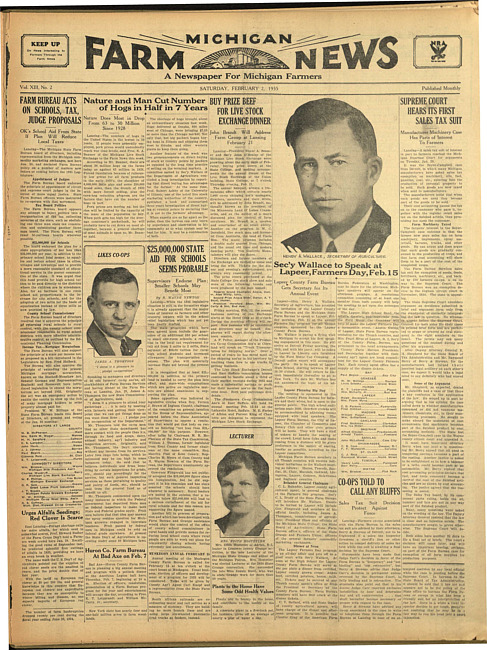 Michigan farm news. (1935 February 2)