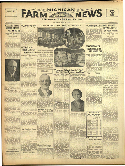 Michigan farm news. (1935 April 6)