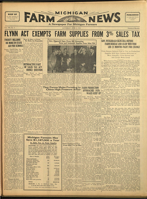 Michigan farm news. (1935 June 1)