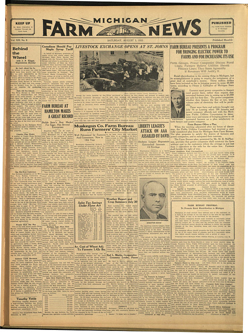 Michigan farm news. (1935 August 3)