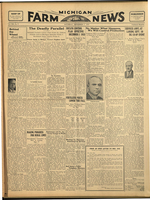 Michigan farm news. (1935 September 7)