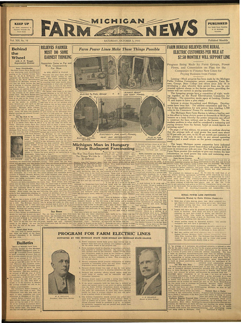 Michigan farm news. (1935 October 5)