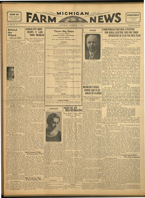Michigan farm news. (1935 November 2)