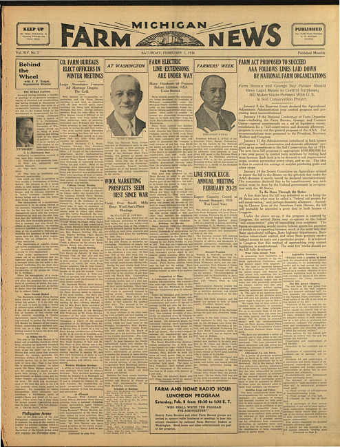 Michigan farm news. (1936 February 1)