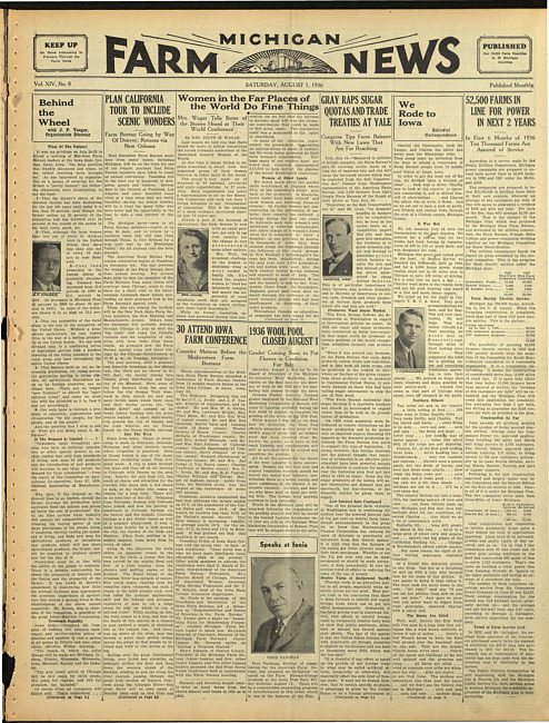 Michigan farm news. (1936 August 1)