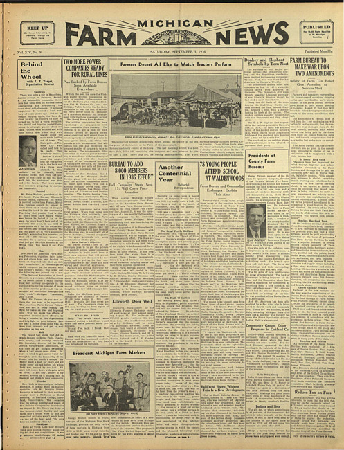 Michigan farm news. (1936 September 5)