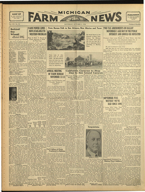 Michigan farm news. (1936 October 3)