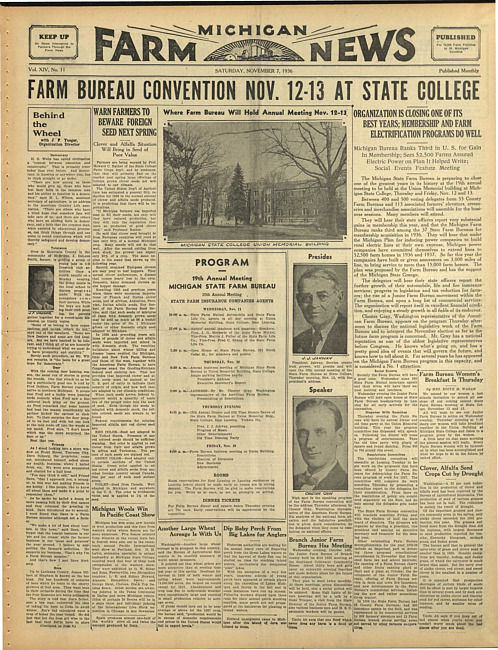 Michigan farm news. (1936 November 7)