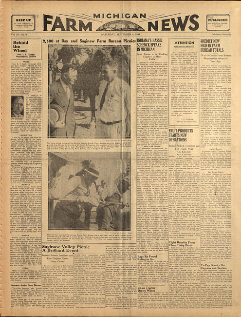 Michigan farm news. (1937 September 4)