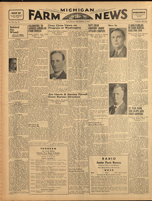 Michigan farm news. (1937 December 4)