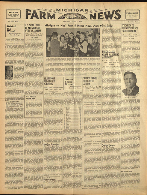 Michigan farm news. (1938 April 2)
