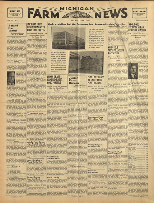 Michigan farm news. (1938 May 7)