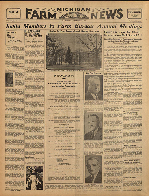 Michigan farm news. (1938 November 5)