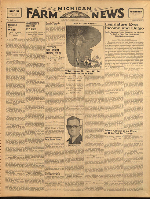 Michigan farm news. (1939 February 4)