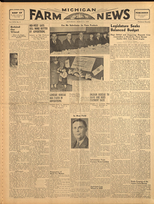 Michigan farm news. (1939 March 4)