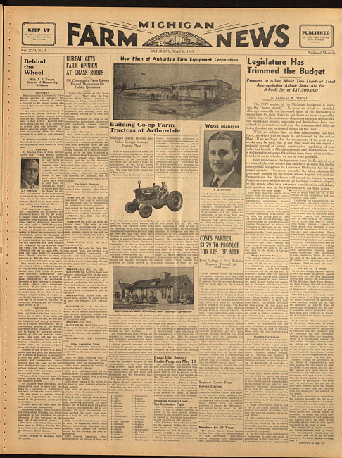 Michigan farm news. (1939 May 6)