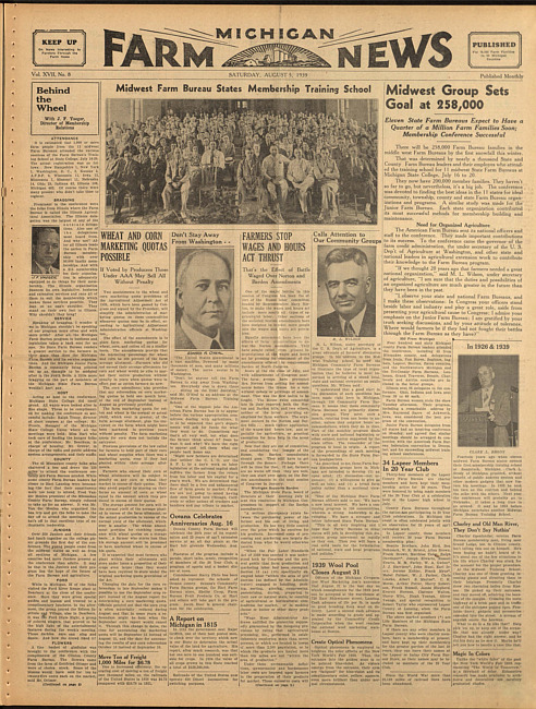 Michigan farm news. (1939 August 5)