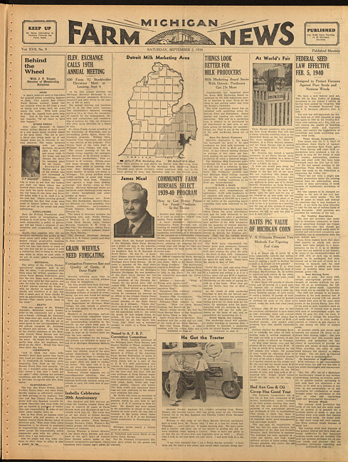 Michigan farm news. (1939 September 2)