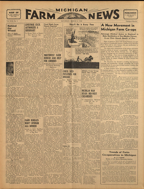 Michigan farm news. (1940 March 2)