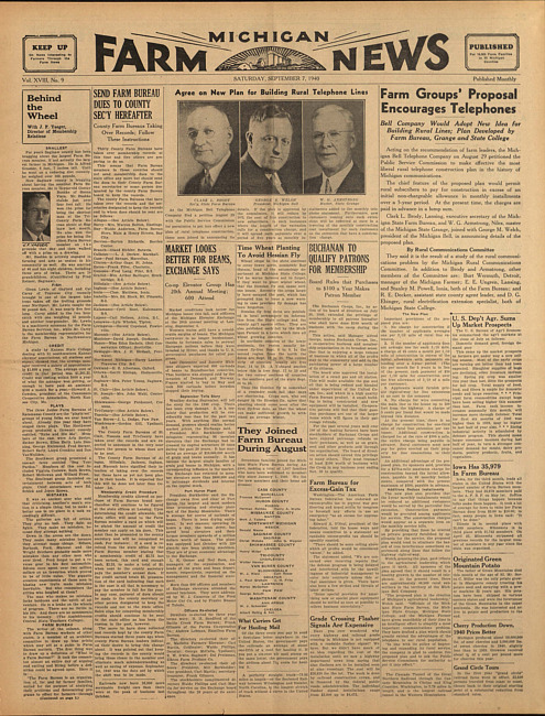 Michigan farm news. (1940 September 7)