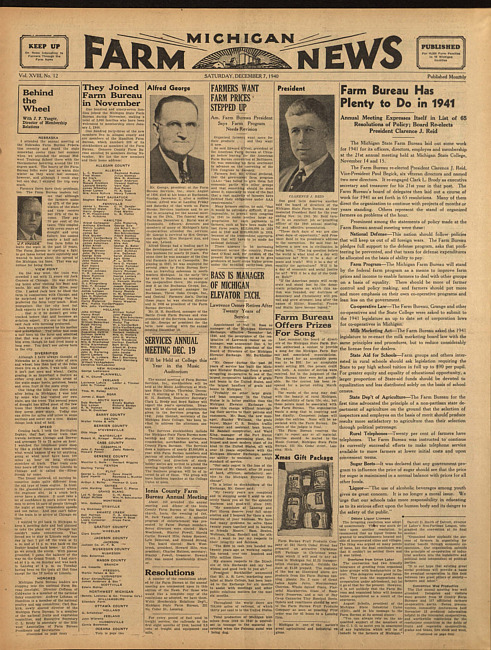 Michigan farm news. (1940 December 7)