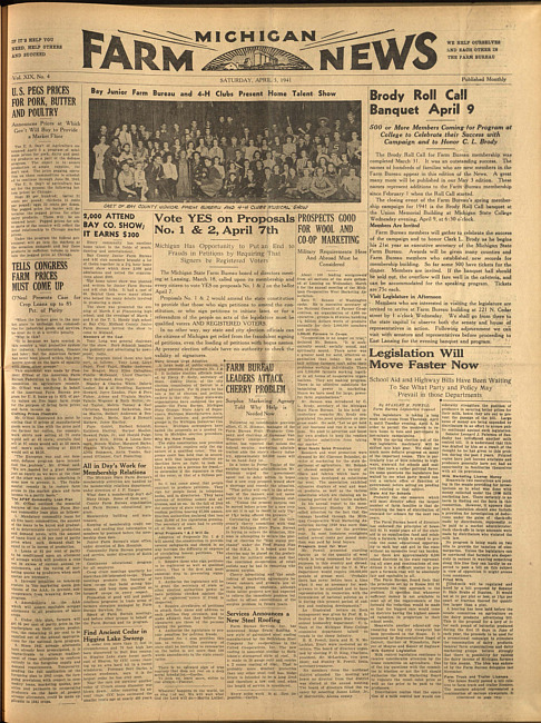 Michigan farm news. (1941 April 5)
