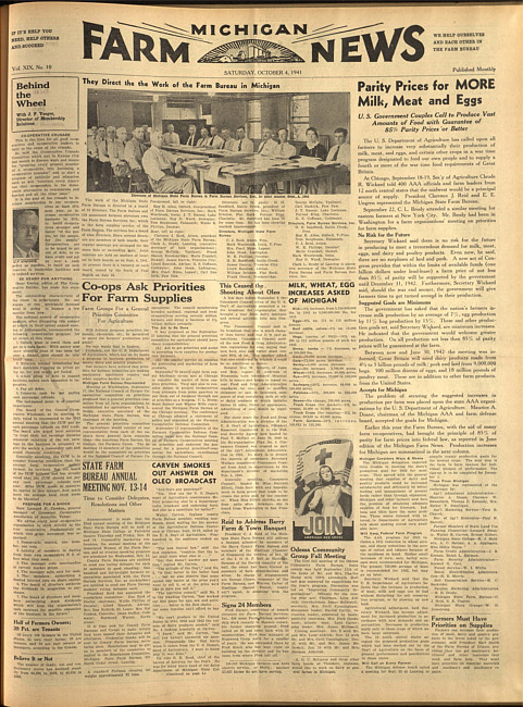 Michigan farm news. (1941 October 4)