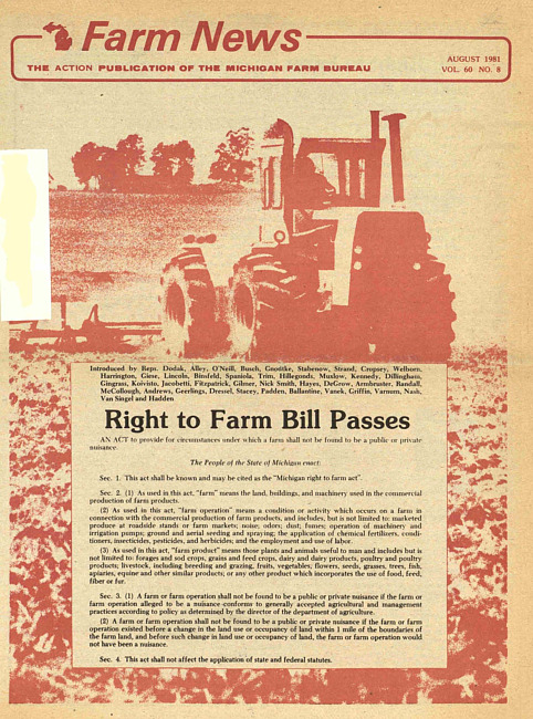 Farm news. (1981 August)