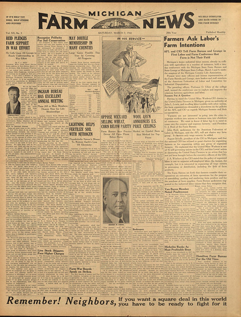 Michigan farm news. (1942 March 7)