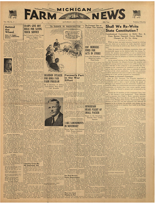 Michigan farm news. (1942 July 4)