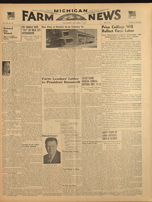 Michigan farm news. (1942 October 3)