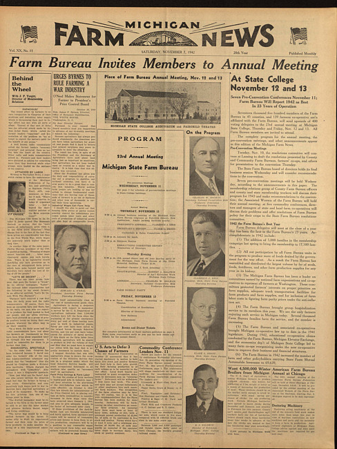 Michigan farm news. (1942 November 7)