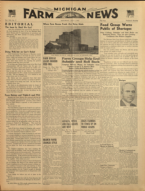 Michigan farm news. (1943 July 3)