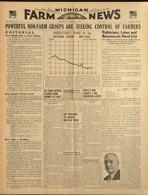 Michigan farm news. (1943 August 7)