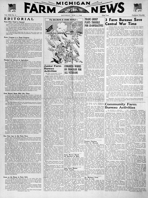 Michigan farm news. (1944 June)