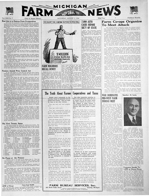 Michigan farm news. (1944 August)
