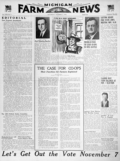 Michigan farm news. (1944 October)