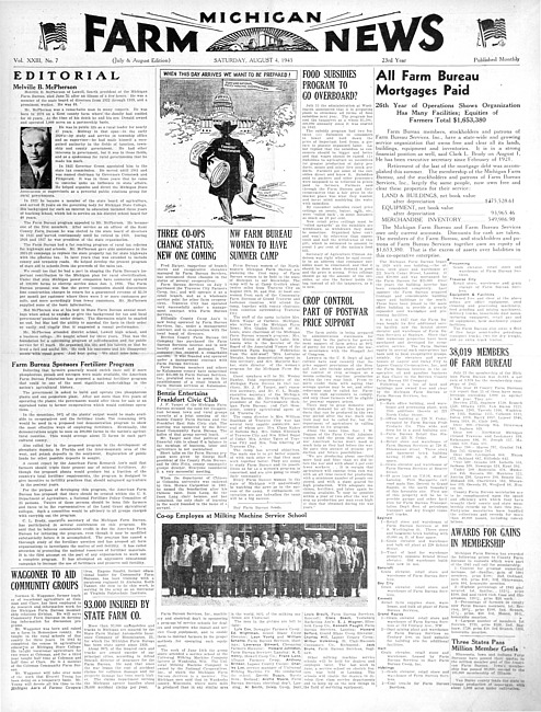 Michigan farm news. (1945 August)