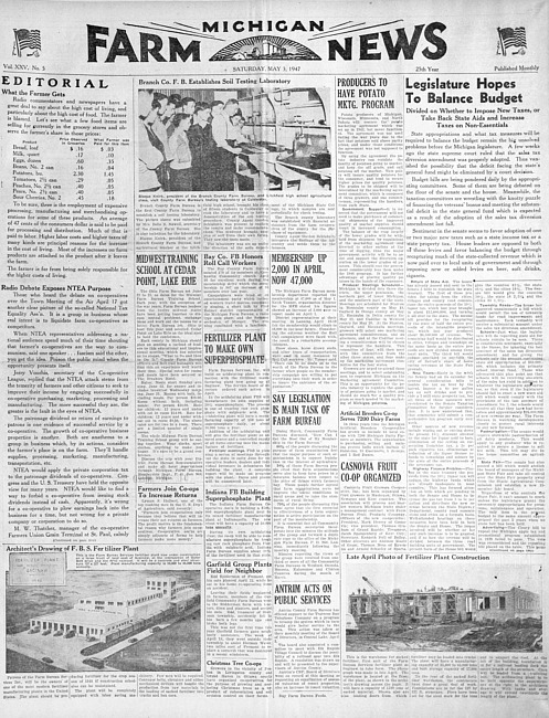 Michigan farm news. (1947 May)