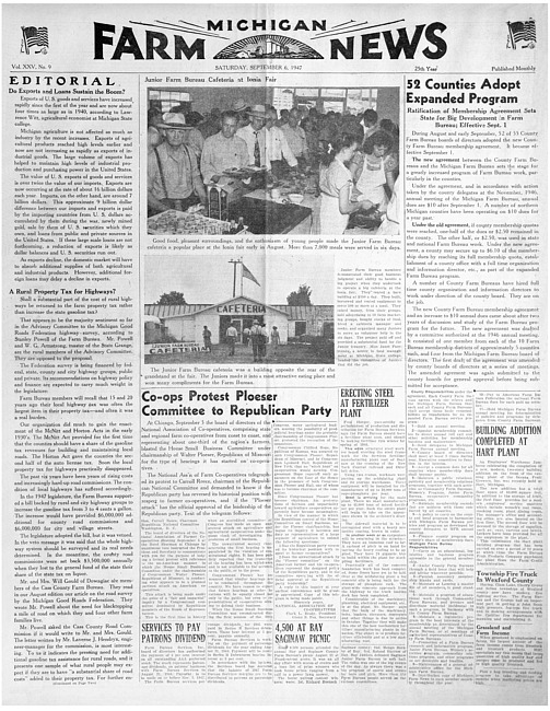 Michigan farm news. (1947 September)