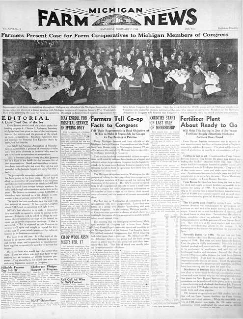 Michigan farm news. (1948 February)