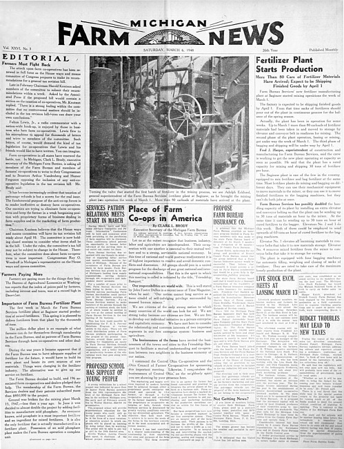 Michigan farm news. (1948 March)