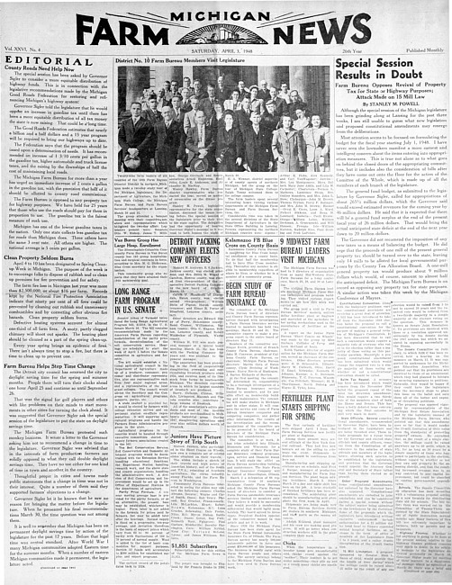 Michigan farm news. (1948 April)