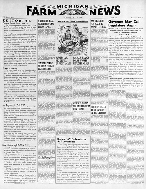 Michigan farm news. (1948 May)