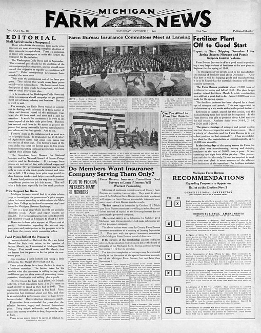 Michigan farm news. (1948 October)